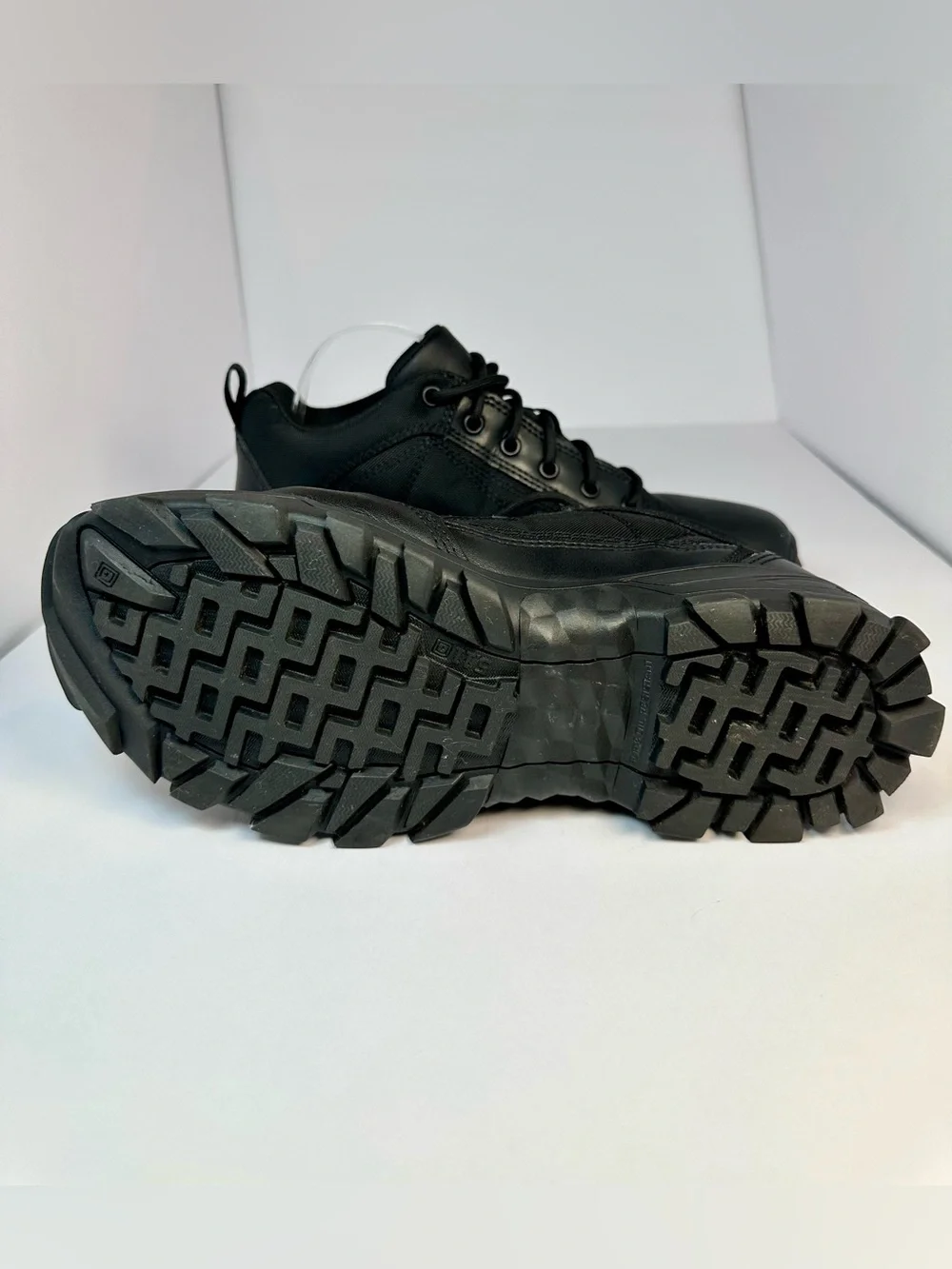 5.11 Tactical Mens Fast Tac Low Shoe Black Leather Work Military Size 10
